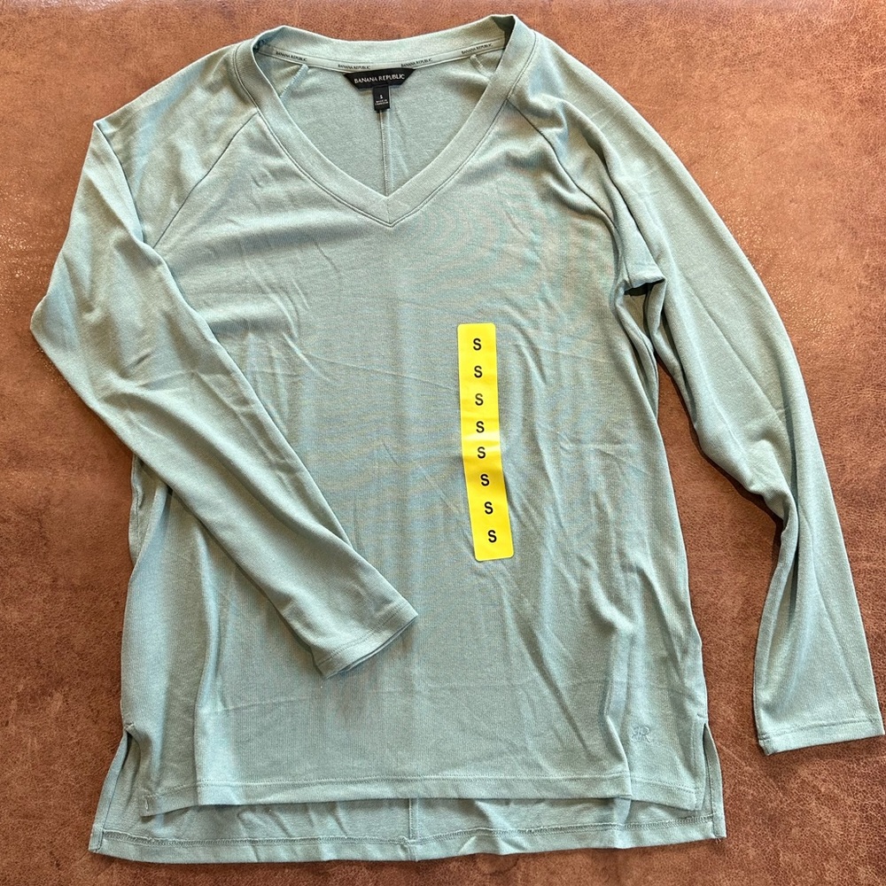 NWT Banana Republic Knit Top, Sage Green, Women's S